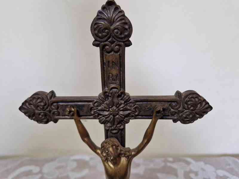 Krásný empírový Kříž Ježíš Kristus na Kříži - foto 4