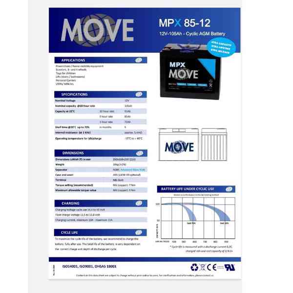 Trakční baterie 12V 105Ah - foto 2