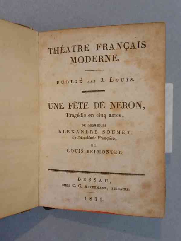 THEATRE FRANCAIS MODERNE - UNE FETE DE NERON, 1831 - foto 3