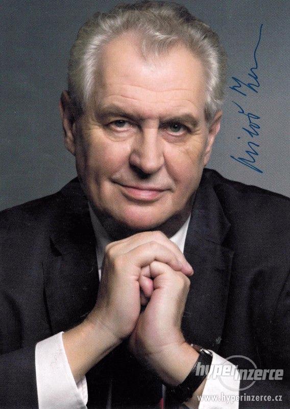 Autogram Miloše Zemana - foto 1