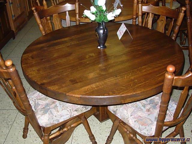 Dubový kuchyňský stůl z masivu 150 x 85 + 4 kusy židlí - foto 2