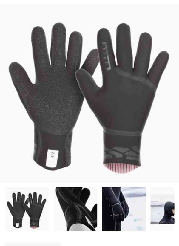 Neoprenové rukavice ION Neo 4/2 BLACK, vel. 54/XL, unisex  - foto 6