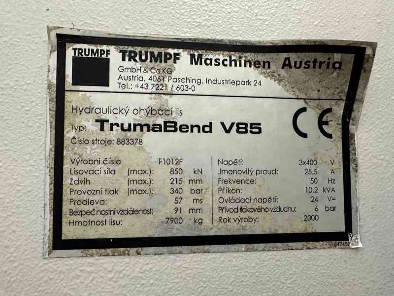 Ohraňovací lis TRUMPF TrumaBend V85 - foto 7