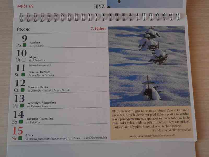 Stolní kalendář 2026 - Klášter karmelitek Drasty  - foto 2