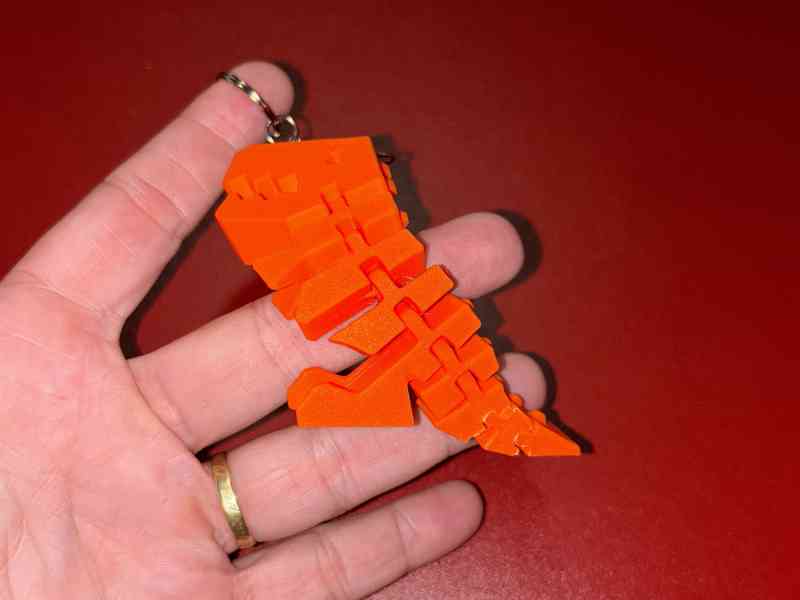 Klíčenka – flexibilní dinosaurus T-rex (antistresová) - foto 2