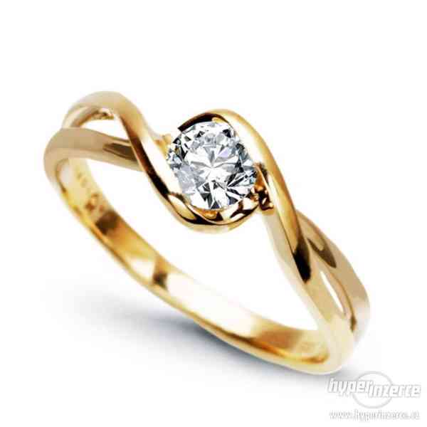 Luxusní zlaté zásnubní prsteny z Itálie - foto 1
