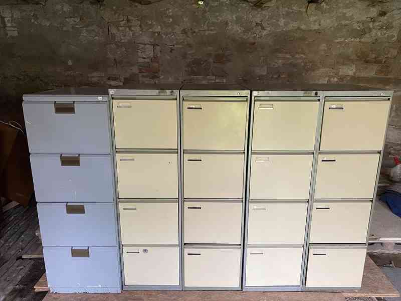 5 x kovová kartotéka čtyřzásuvková - foto 2