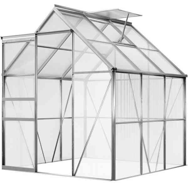 Hliníkový polykarbonátový skleník 5,85 m² | 190 x 190 x 195  - foto 4