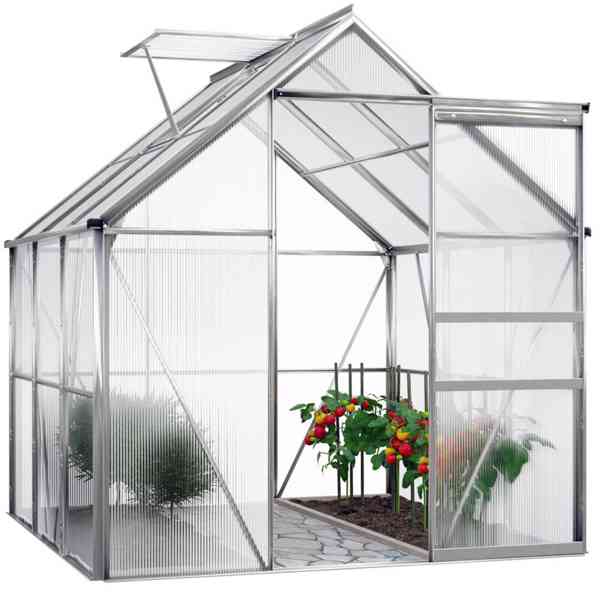Hliníkový polykarbonátový skleník 5,85 m² | 190 x 190 x 195  - foto 6