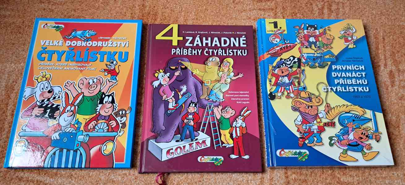 Komiksy Čtyřlístek tři knihy