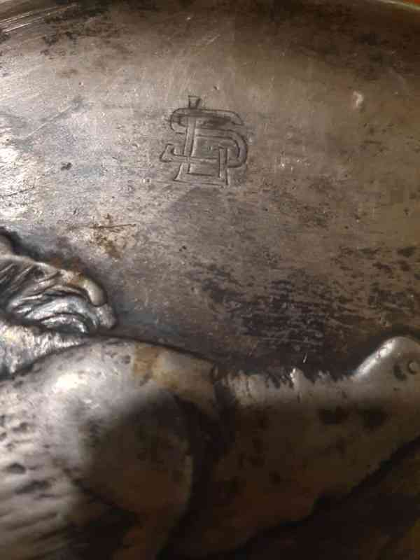 Starožitná miska, materiál: Cín (Pewter). - foto 6