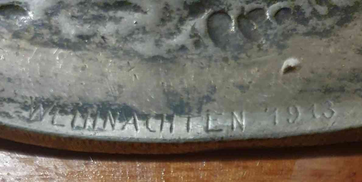 Starožitná miska, materiál: Cín (Pewter). - foto 5