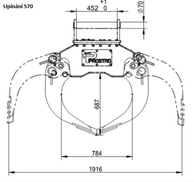 Hydraulický sortýrovací drapák s upínáním S70 - foto 5