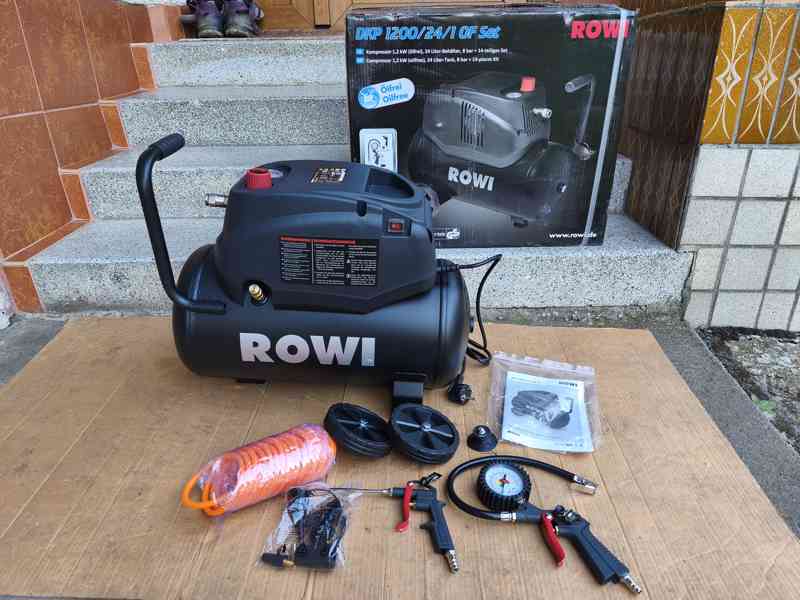 Prodám NEPOUŽITÝ Bezolejový kompresor ROWI DKP 1200/24/1 OF  - foto 3