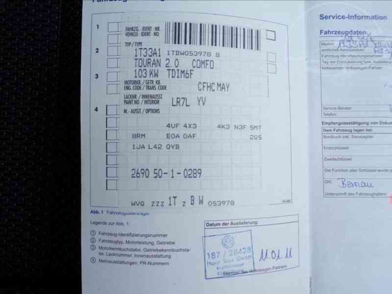 Volkswagen Touran 2,0 TDI COMFORT,WEBASTO - foto 12