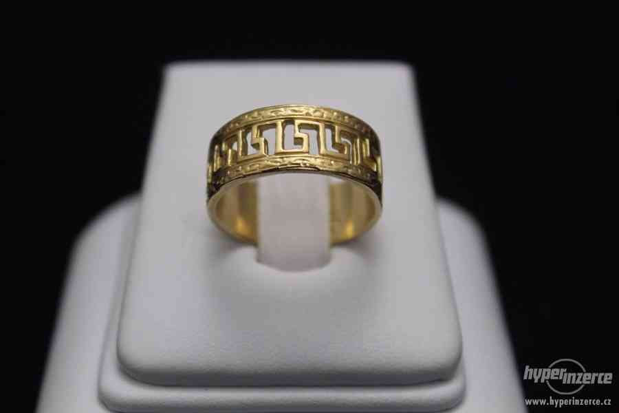 Krásný zlatý prsten 6.79 g - foto 4