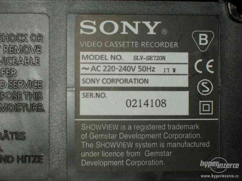 Videorekordér SONY SLV-SE720N ,výborný stav - foto 4