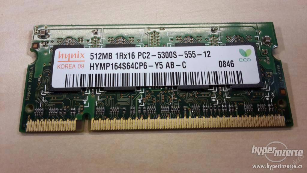 Prodám Ram Paměti 512MB DDR-2 do notebooku - foto 1
