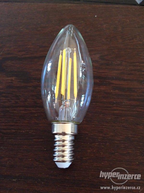 Žárovka LED filament E14 4W teplá bílá - foto 1
