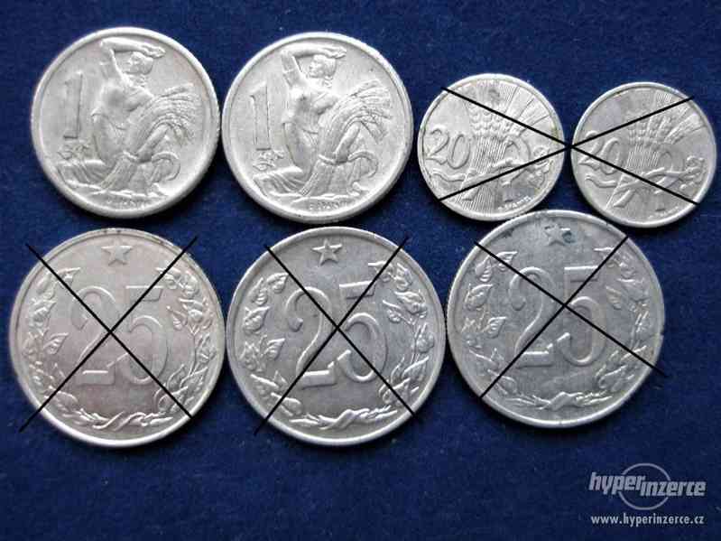 ČSR mince - 10 hal, 25 hal a 1 koruna, - foto 3