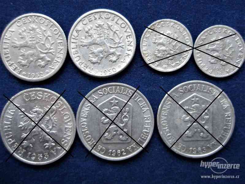 ČSR mince - 10 hal, 25 hal a 1 koruna, - foto 4