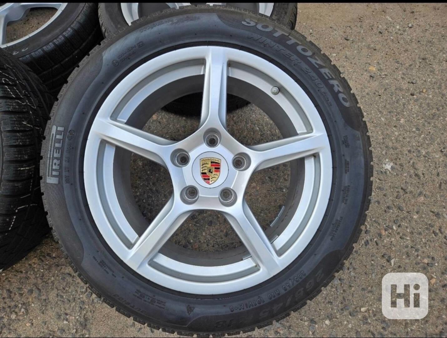 Originální alu kola Porsche 5x130 + Pirelli pneu 18"  Prodám - foto 1