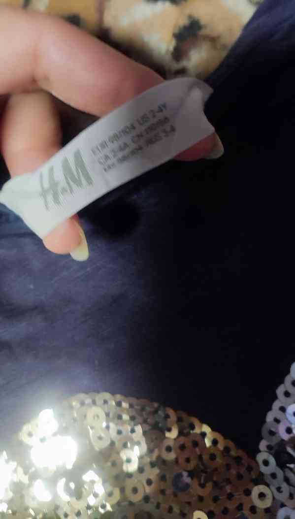 Dětské tričko s flitrovým srdcem, vel. 98/104 - foto 4