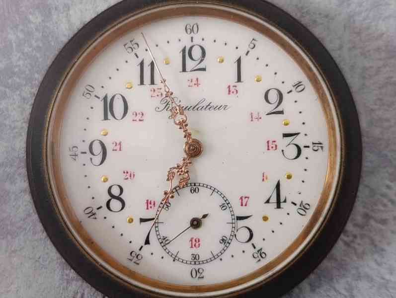 Obrovské kapesní hodinky Regulateur 67mm s průhlednou pracho - foto 14