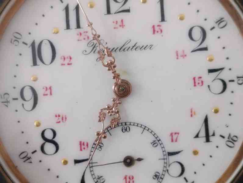 Obrovské kapesní hodinky Regulateur 67mm s průhlednou pracho - foto 3