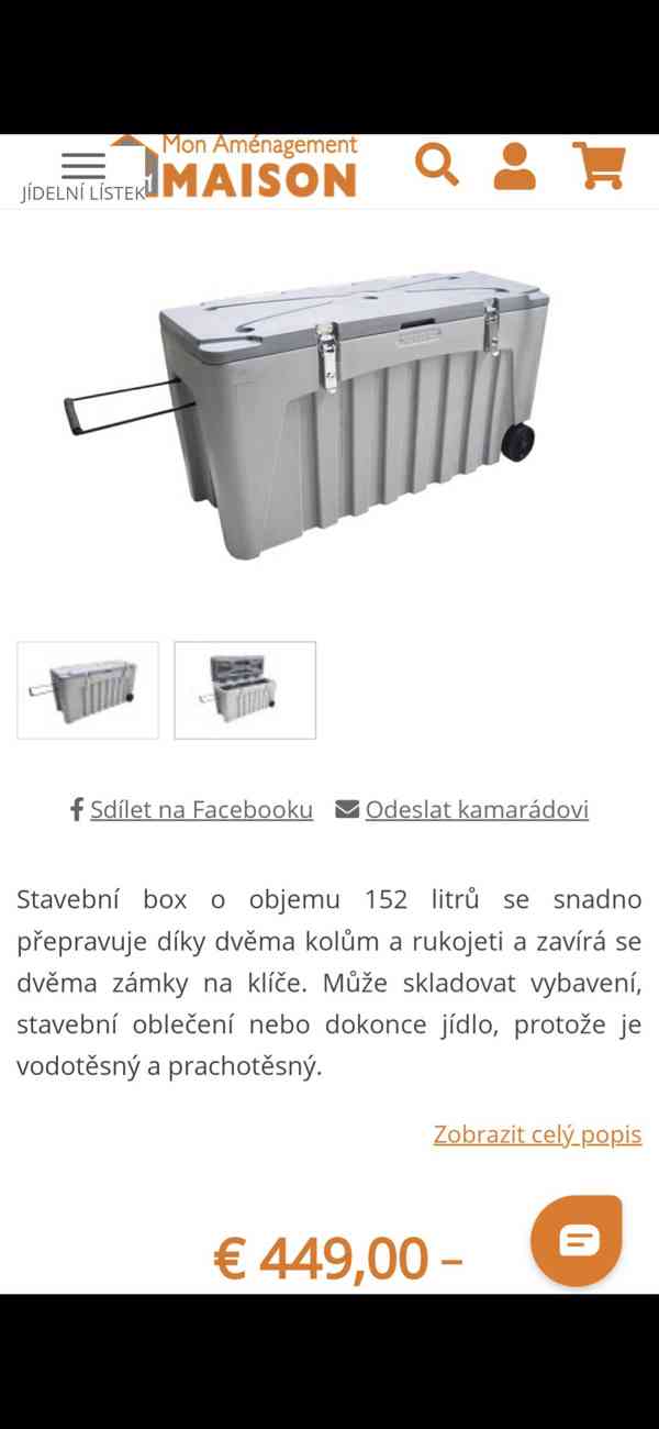 Univerzální plastový box VISO se zámky na zahradu/ 152l - foto 4