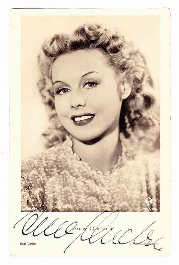 Anny Ondráková (Anny Ondra) fotografie s autogramem, 20.léta - foto 1