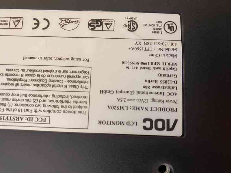 LCD Monitor AOC LM520A - foto 2