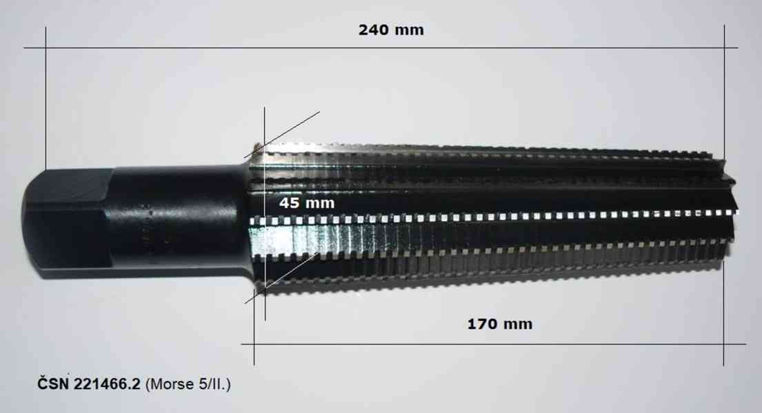 Výstružník kuželový M5/I-II  pro Morse kužele (sada ) NOVÉ - foto 2