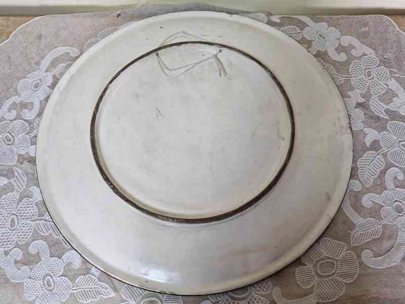 Vzácný starý pestře malovaný Talíř Mongolsko 60cm!!! - foto 4