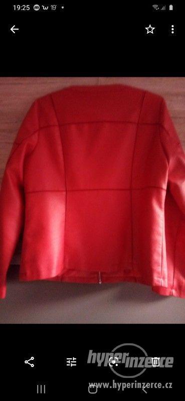 Červená koženková bunda xxl - foto 3