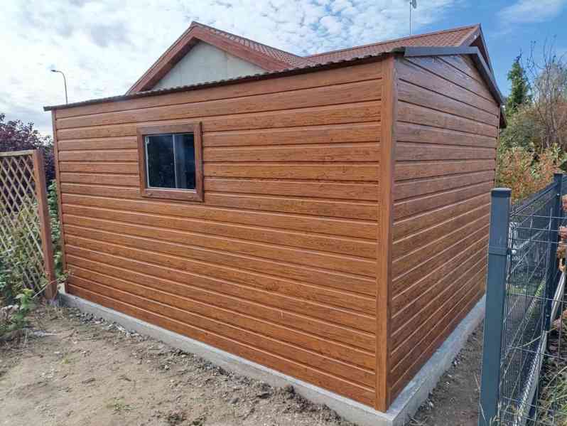 Zahradní domek 4x3m  dveře - okno  světlý ořech - TS762 - foto 4
