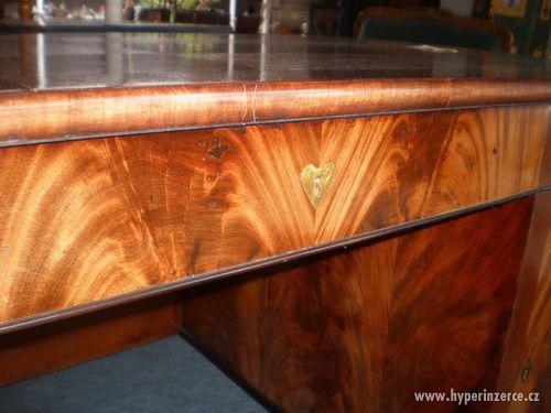 biedermeier psací stůl velký, reprezentativní - foto 8