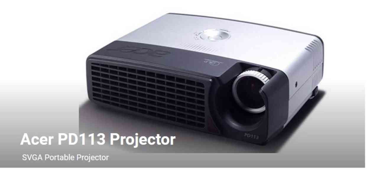 PRODÁM Dataprojektor Acer PD113 - projektor černý s kabelou 