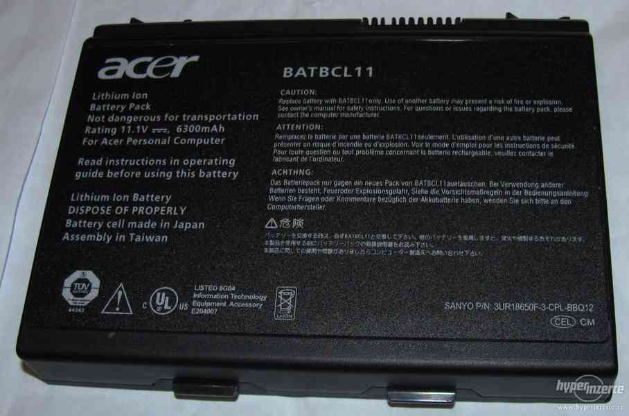 bez článků-baterie do notebooku ACER TM 4xx/5xx BATBCL11 - foto 1