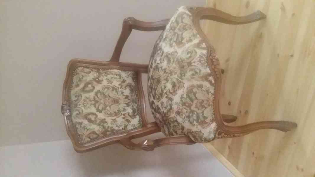 Starožitná dřevěná stylová židle,židlička,křeslo, křesílko - foto 1