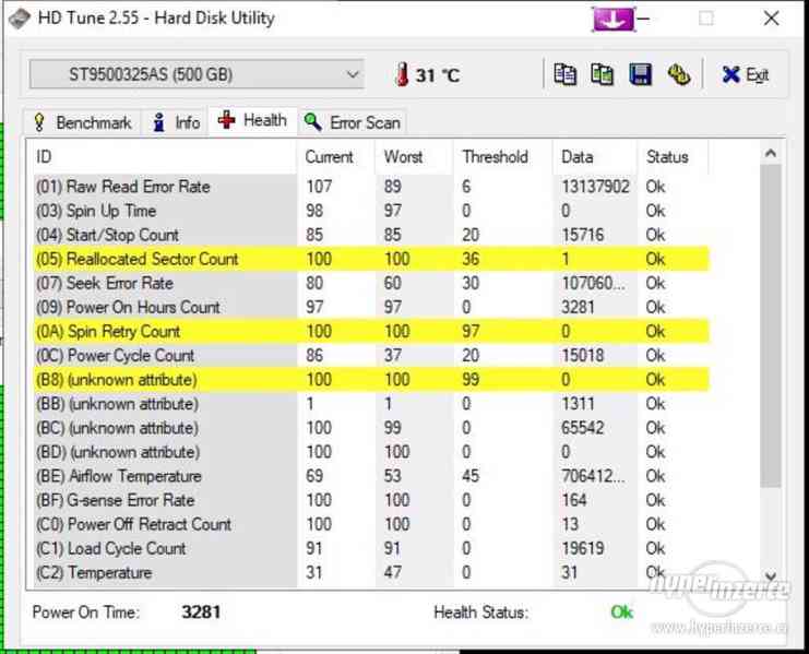 HDD do NB SEAGATE Moment ST9500325AS 500GB 5400ot 2,5" - foto 4