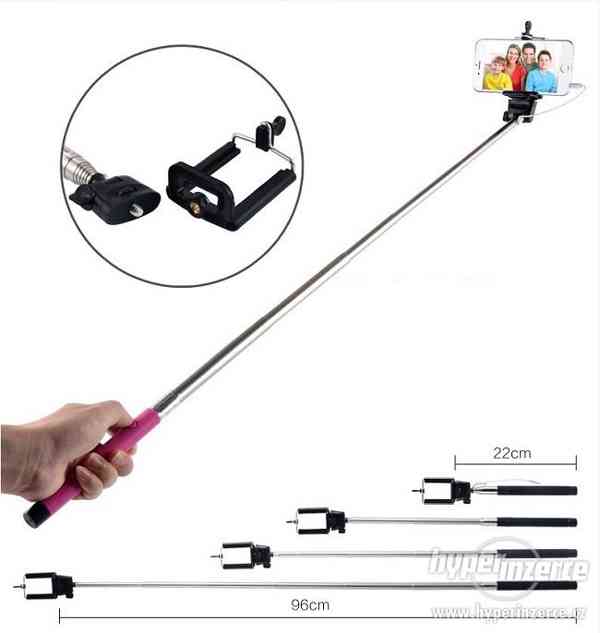 Selfie monopod s kabelem a držákem ELEMENTRIX - foto 5