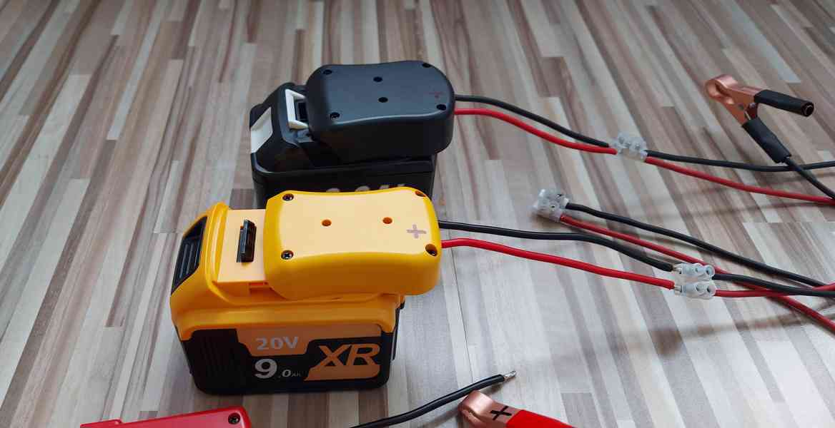 Startovací kabely+redukce pro Aku batrii DeWALT 18V-20V - foto 13
