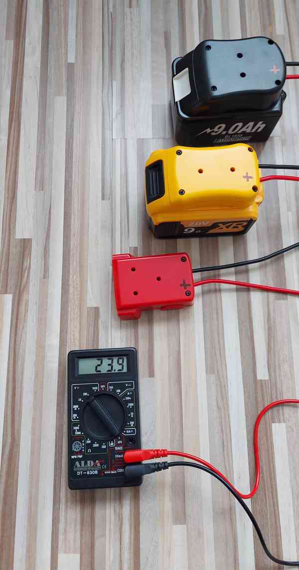 Startovací kabely+redukce pro Aku batrii DeWALT 18V-20V - foto 8