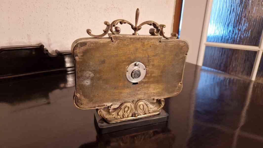 Hodiny stolní secesní nefunkční strojek - foto 2