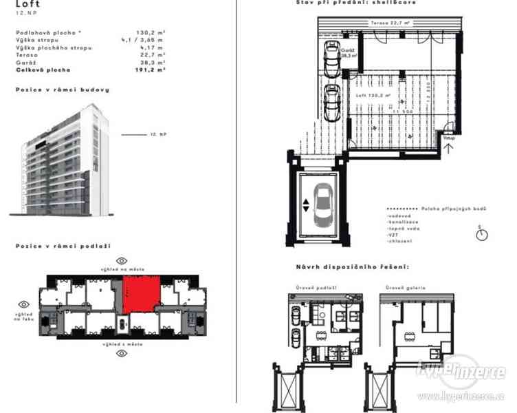 Prodej bytu Loft, plocha 191,2 m2, 11.NP, Praha 4 - foto 2