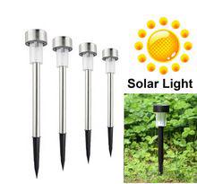 Solární venkovní - zahradní nerez LED svítidlo - foto 1