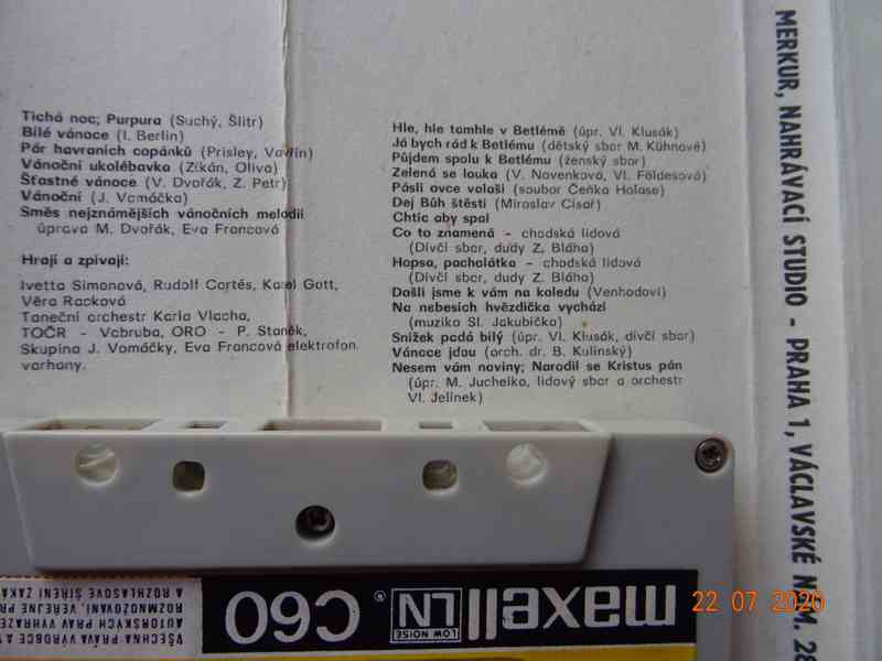 MC kazeta – VÁNOČNÍ PÍSNĚ A KOLEDY - české - foto 5