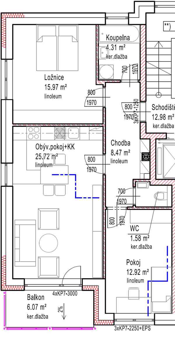 Prodej nového bytu 3+kk s balkonem – novostavba, Tachov - foto 18
