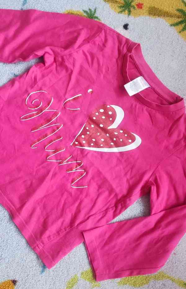 Dětské tričko se srdcem, vel. 110/116 - foto 2